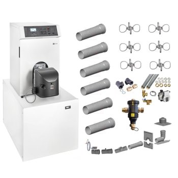 Öl-Brennwertkessel Set 3 Ratioline Plus Öl Speicher 150 l Basis-Set 12m Abgasleitung
