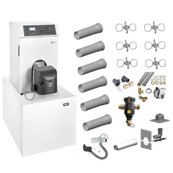 Öl-Brennwertkessel Set 4 Ratioline Plus Öl Speicher 150 l Basis-Set 12m Abgasleitung